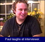 Paul laughs at interviewer